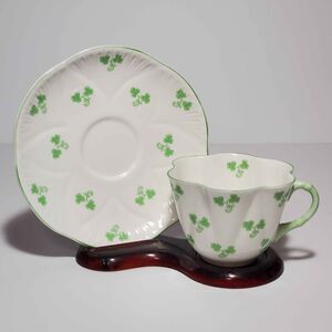 Shelley Teacup and Saucer Shamrock Vintage